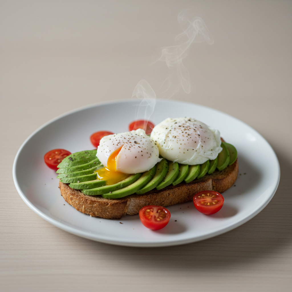 Avokado tost s jajima i rajčicom
