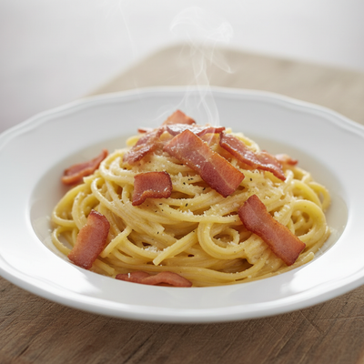 Carbonara s hrskavom slaninom
