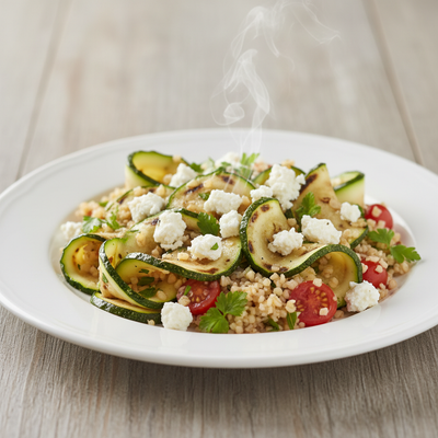 Grillane Tikvice s Feta Sirom i Bulgur Salatom