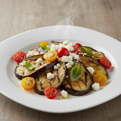 Grillani patlidžan s feta sirom i cherry rajčicama